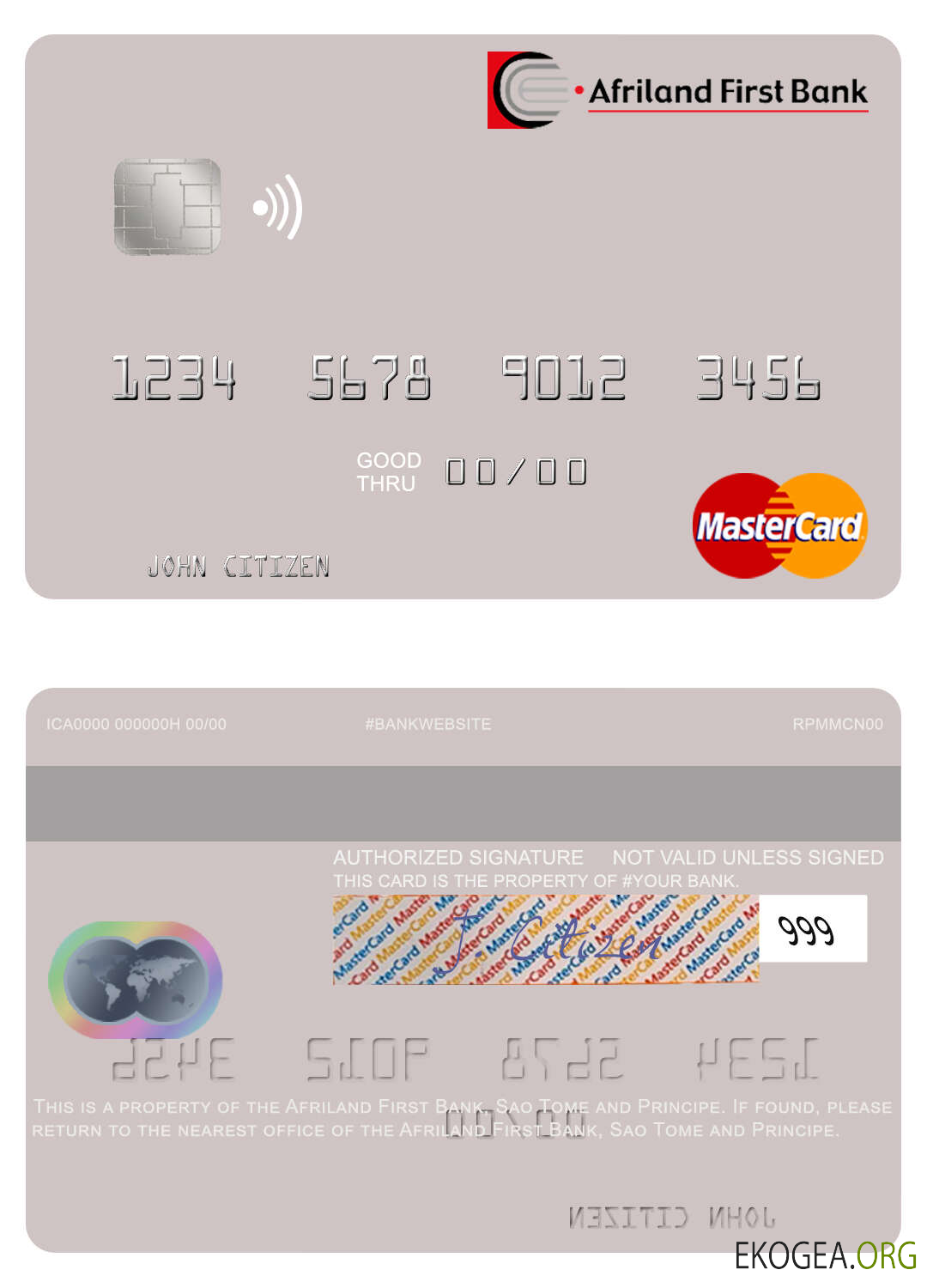 Sao Tomé et Principe Afriland First Bank mastercard